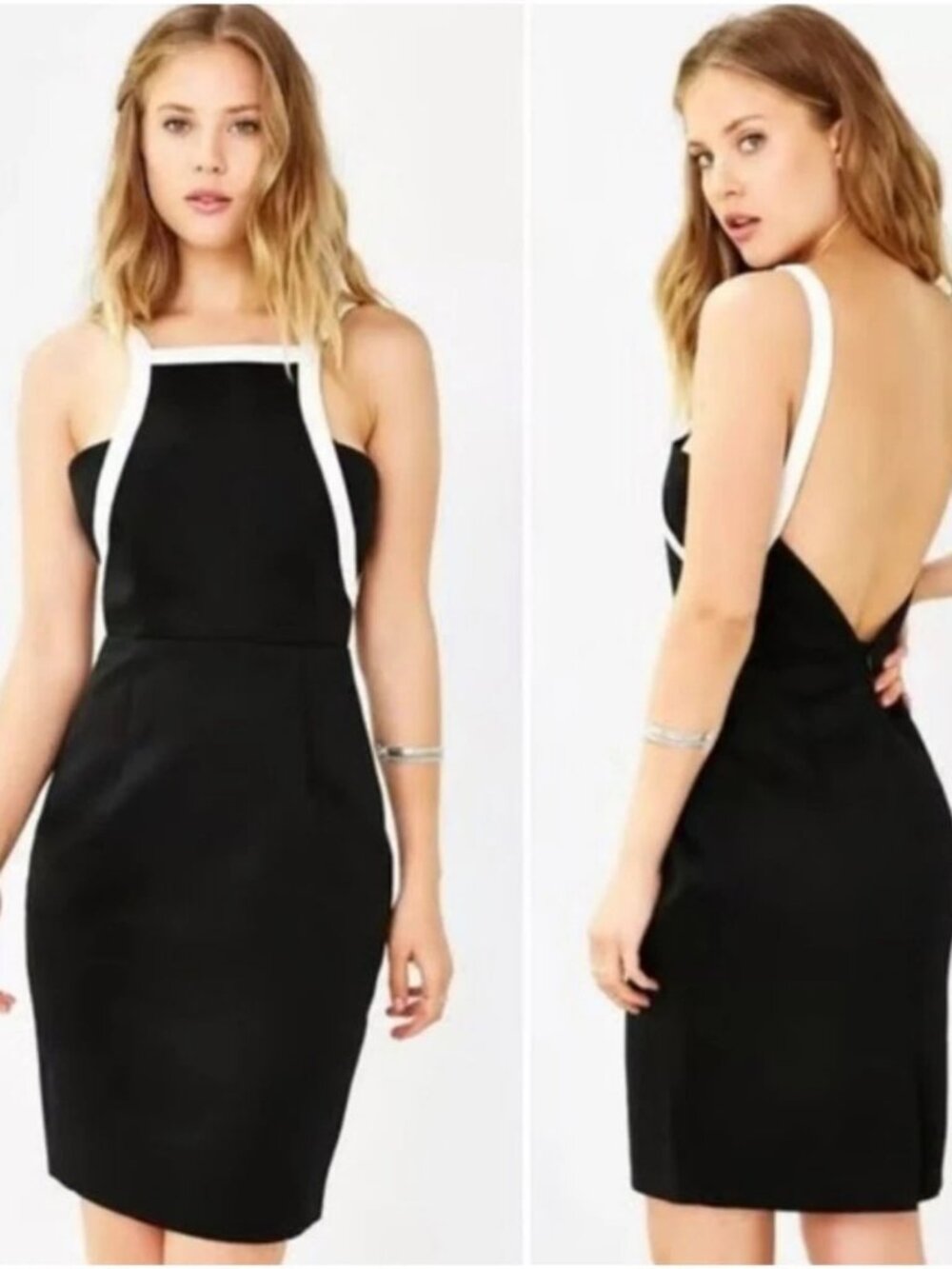 NWT FINDERS KEEPERS Go All Night Halter Backless Mini Dress Black S
